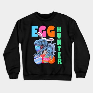 Kids Easter Dinosaur Bunny T Rex Boys Girls Egg Hunter Gift Crewneck Sweatshirt